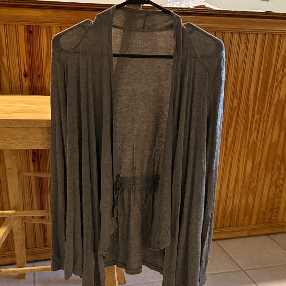 Lightweight Gray/Brown Swing Cardigan